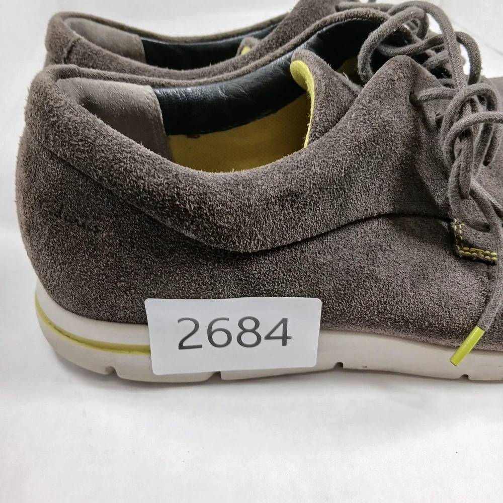 Clarks Shoes Mens Size 10.5 Gray Suede Lace‎ Up Casual Comfort Oxford Sneakers